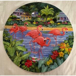 New Sakura Flamingo 16 inch round platter